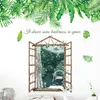 Wall Stickers Silent Back Garden For Living Room Bedroom Decor Green Leaf Decals Home Decoration Art MuralsWallWall