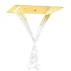 Luksusowe złoto wypolerowane 70x38 cm krany prysznicowe LED w łazience wodospad bąbel