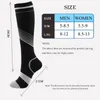 Sports Socks Six Pairs Of Compression Elastic Long Tube Running Color Striped