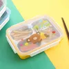 Lunch box in acciaio inossidabile 304 Isolamento a prova di perdite bel cartone animato bento BPA free Contenitore per alimenti per bambini 210423