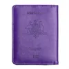 Korthållare Yambuto Unisex Elastic Band Passport Holder Pu Leather Travel Theft-Proof Protective Cover