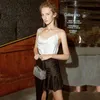 [EAM] High Waist Black Irregular Ruffles Temperament Mini Half-body Skirt Women Fashion Spring Summer 1DD8773 210512