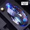 2.4G Беспроводная игра Gaming 1600 DPI LED аккумуляторная регулируемая бесшумная мышь Mute Gamer Mouse Misco Mice PC ноутбук