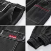 Jeans larghi Uomo Jeans strappati neri blu Hip hop Streetwear Pantaloni Harem alla caviglia Pantaloni in denim Elastico in vita Pantaloni casual X0621