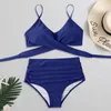 Kvinnors badkläder Kvinnor Plus Size Bikini Sexig Bandage Swimsuit Summer Push Up Brazilian Swimming Biquini Bathing #T1Q