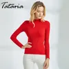 1 Long Sleeve Ribbed Sweater for Women Thin Pullovers Turtleneck Knitted s Female Casual Basic Jumper 210514