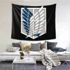 Wings of Dom Aot Attack on Titan Tapestry rideau Eren Manga Anime Aot Tissu mural Polyester Beach Mat décontracté 2106099131945