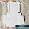 100 pçs / lote-7 * 7 * 2.2cm em branco caixas de papel branco caixas de pequeno tamanho artesanato Presente Fastener Anéis de Aeronaves Caixas de papelão