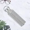 ラインストーンと500mlダイヤモンドワインタンブラー光沢のある水のボトルステンレス鋼真空断熱タンブラークリスマスプレゼント