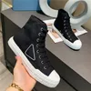 Designerskie buty nylonowe buty gabardine płótno trampki koła dama mokasyny platform