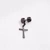 Titanium Silver Earrings Mens ear ring clip not allergic exaggerated personality Fake Ear Plugs Barbell Ear Stud Hip Hop 658 Q24964964