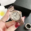 Marke Uhren Frauen Mädchen Römischen Ziffern Stil Metall Stahl Band Quarz Luxus Armbanduhr CA11