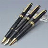 Dostawa biura szkolnego z numerem seryjnym MSK163 Klasyczny czarna żywica Rollerball Pen Ballpoint Pen Fontanna Pens Pensorery4588606