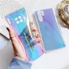 Laser Rainbow Phone Cases For Huawei P40 Lite P30 P20 Pro Mate 40 30 Pro Nova 6 7 Pro Honor 30 Clear Soft TPU Back Cover