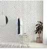 Wallpapers Noordse ins -stijl behang woonkamer slaapkamer eenvoudige moderne zwart en wit gecontroleerde onregelmatige lijn achtergrond