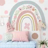 Grande arcobaleno Acquerello Home Decor Wall Sticker Autoadesivo per la camera dei bambini Soggiorno Nursery Decalcomanie Nordic Kid Stickers 211112