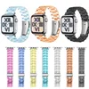 Harz transparentes Armband Apple Watch Band 49 45 mm 41 mm 42 mm Serie 7/6/5/4/3/2/1/SE Damen Herren mit Edelstahlschnalle iWatch Ersatzarmband Armband