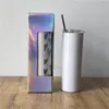 Holografische dozen voor 20oz 30oz Skinny Tumblers kunnen zowel kopjes als rietjes A12 inpakken