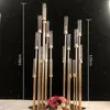 Vasos de decoração para casamentos Centro Partido Party Support Floral Stands for Flor Stand Centrepeces Mariage Gold Pedestal