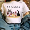 토토로 스튜디오 Ghibli 하라주쿠 카와이 티셔츠 Ullzang Miyazaki 하야오 Tshirt 재미있는 만화 티셔츠 귀여운 애니메이션 탑 티 여성 X0628