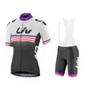 サイクリングジャージーセット新しい女性liv100％ポリエステル自転車服夏の半袖自転車服ロパシクリスモサイクリングジャージーセットサイクリング衣類240327