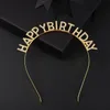 Party Favor Métal Fille Joyeux Anniversaire Strass Incrusté Bandeau Cadeaux Argent Or Chapeaux Dame Femmes Coiffure De Haute Qualité