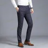 Plus Size Mens Plaid Suits Pants Man Work Business Casual England Style Trousers Male Loose Slim Wedding Pants300g