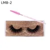 Ny 3D-mink falska ögonfransar med kristallborste Naturlig tjock fluffig volym Fake Eyelash DIY Handgjorda Lashes Extension Makeup Tool