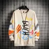 Singel Road Mens Crewneck Sweatshirt Graphic Harajuku Oversized Sweatshirts Male Japanese Streetwear Hip Hop Hoodie 220222