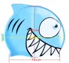 Children Cartoon Swimming Caps Silicone Diving Waterproof Swim Hat Kids Girl Boy Favor Bathing Cap With Fish Shark Pattern