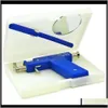 Professionell Ingen smärta Safe Blue Pro Ear Nose Piercing Gun Kit 49pcs Instrument Studs Set Smycken Nckin Arts Rjtp9