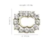 Femmes Vintage Designer Marque Double G Lettre Broche Perle Strass Cristal Métal Broches Costume Laple Pin Mode Bijoux Accessoires Cadeaux