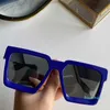 Официальные новейшие цветные моды солнцезащитные очки Миллионер квадратная рамка высочайшего качества непрерывный ретро декоративные очки с коробкой