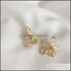 Boucles d'oreilles bijoux S925 Sier aiguille boh￨me grand p￩tale luxe exag￩r￩ femme vitre ￠ cristal d'oreille de boucle d'oreille nuptiale oreille polyvalente
