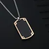 Pendant Necklaces Carbon Fiber Dog Men's Necklace For Military Army Soldier Jewelry Gift Stainless Steel 24Inch Chain Link9955575