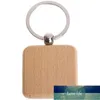 50pcs bricolage blanc keychain keychain carré sculpté porte-clés porte-clés en bois bague de clé 40 x 40 mm Prix usine de conception experte de la qualité de la qualité du dernier style