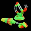 water smoking pipe shisha hookah glass bong dab silicone shell wax burner height 8.9"