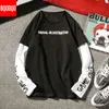 Hip Hop Uzun Kollu T Gömlek Erkekler Rahat Moda Pamuk Spor Anime Baskı Tees Erkek Streetwear Boy Harajuku T Shirt 5XL H1218