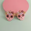 Stud 2022 Arrival Earrings Uroru Fashion Skeleton Metal Women Hyperbole Push-back Halloween