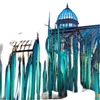 Murano glas vass golvlampor för trädgårdskonst dekoration skräddarsydda turkos spears modern lyx hantverk handblåst stående skulptur 24 till 48 innches