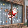 Décorations de Noël grand bonhomme de neige renne père Noël arbre de Noël fenêtre s'accroche ornements suspendus décalcomanie hiver pays des merveilles Noël