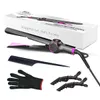 2 In 1 Professional Hair Straightener Curler Crimper Ceramic Plate Styling - US Plug