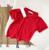 어린이 티셔츠 소년 소녀 폴로 여름 디자이너 아이 탑스 자수 티 아기 아이 셔틀 블라우스 옷
