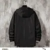 HYBSKR Japon Erkekler Hoodes Ceketler Streetwear Adam Gevşek Rahat Dış Giyim Mont Hip Hop erkek Rüzgarlık Ceket Artı Boyutu Adam Tops 210927