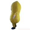 Leistung gelbe Erdnüsse Maskottchen Kostüm Halloween Weihnachten Fancy Party Kleid Cartoon Charakter Anzug Karneval Unisex Erwachsene Outfit