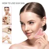 Outil de massage au quartz rose Gua Sha Outil facial pour le grattage et la thérapie d'acupuncture SPA Traitement du point de déclenchement au quartz rose en forme de cœur sur le visage