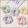 Pony Tails Jewelry Jewelryins Cute Scrunchies Elastic Bands Women Scrunchy Girls Sweet Aessories Heart Print Ponytail Holder Rubber Hair Tie