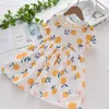 Beer Leider Baby Meisjes Casual Jurken Zomer Mode Baby Fruit Print Jurk Kinderen Mooie Vestidos Sweet Party Outfits 3-8Y 210708