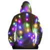 Moletons com capuz masculinos femininos coloridos jaqueta brilhante led roupas luminosas 2021 hip hop hoodie navio sem bateria 2022