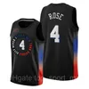 Basket Ball Derrick Rose Jersey Shirt Team Blå Vit Svart Röd Färgskärm Tryckt Style Män God kvalitet